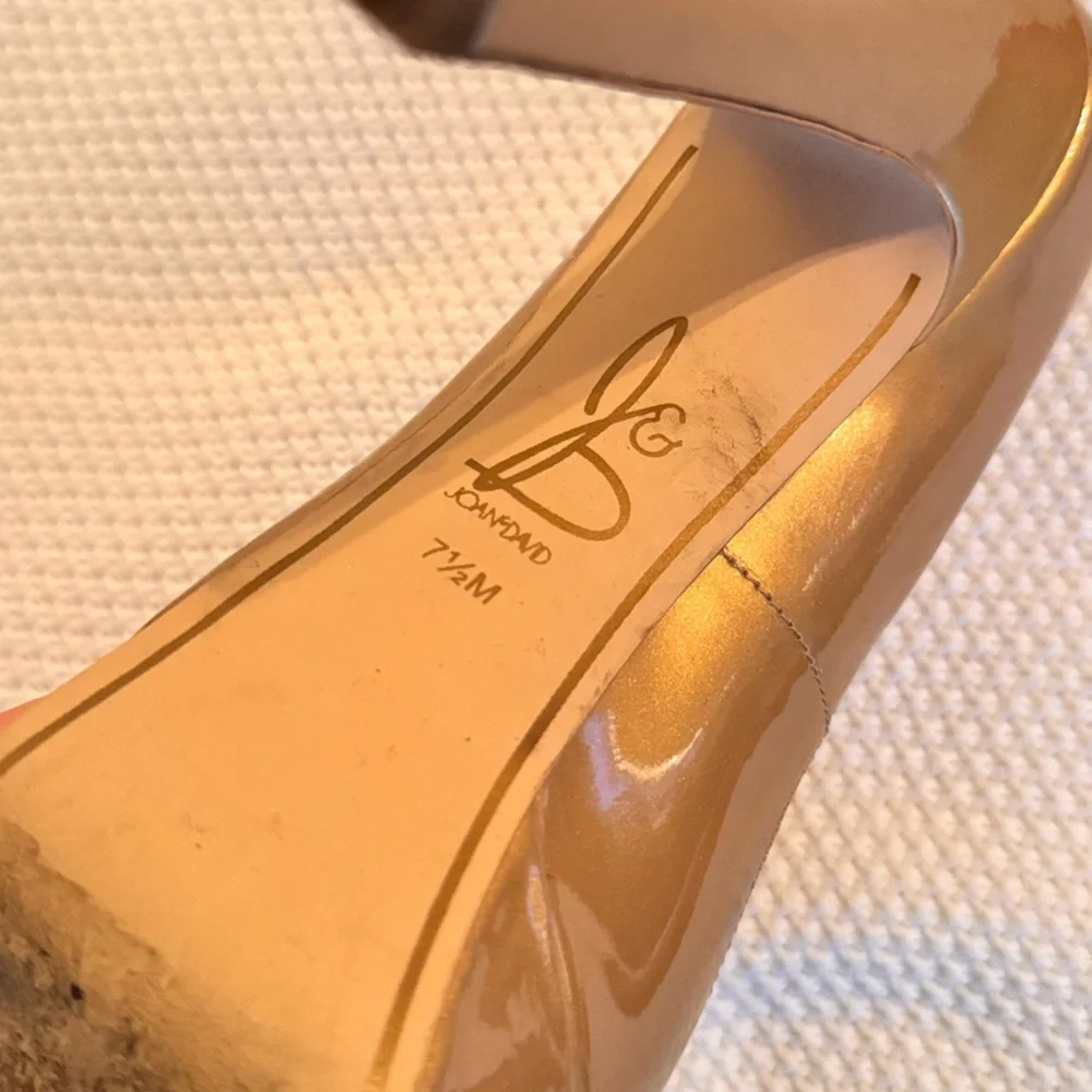JOAN & DAVID 5” Metallic Gold Platform High Stiletto Heels Women’s Shoes